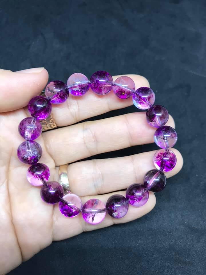 Vòng tay thạch anh ưu linh tím 10ly