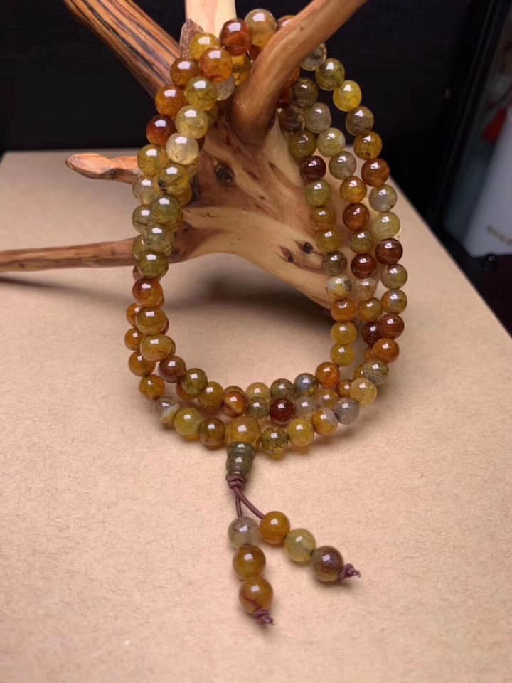 Chuỗi 108 hạt đá mã não vân rắn 6ly