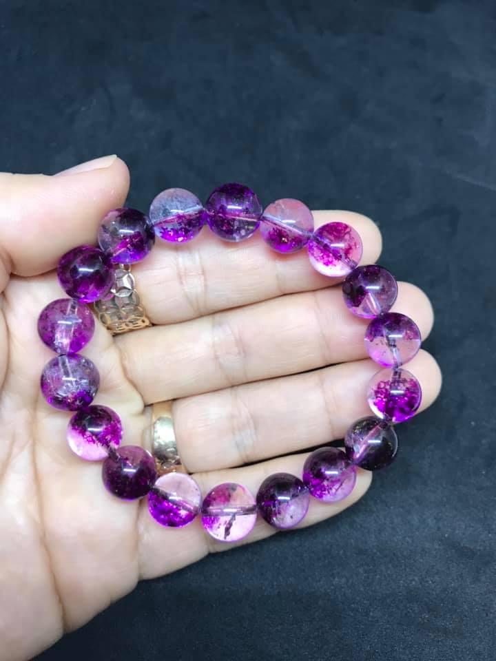 Vòng tay thạch anh ưu linh tím 10ly