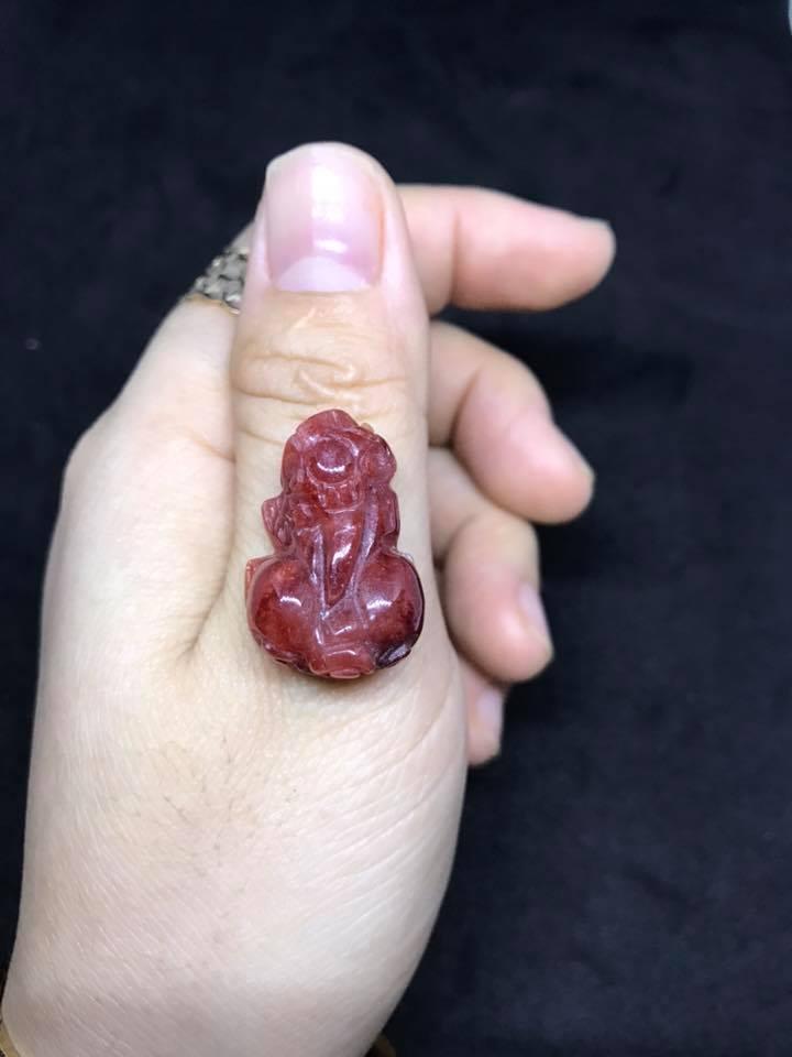 Mặt tỳ hưu cẩm thạch đỏ