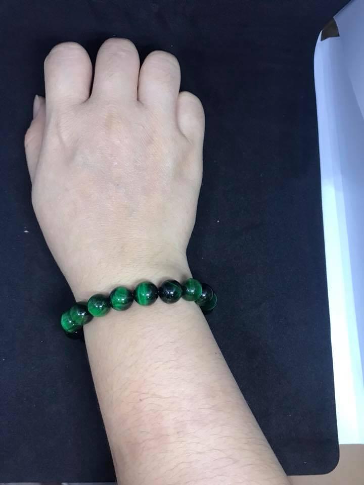 Vòng tay mắt hổ xanh lá 10ly