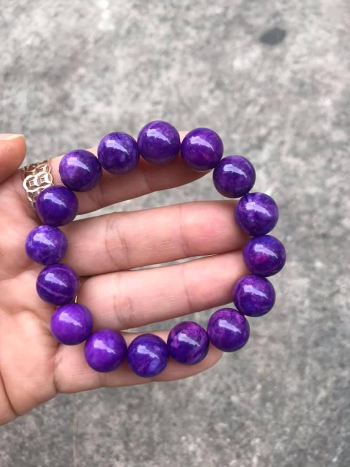 Vòng tay đá mắt rồng charoite 12ly