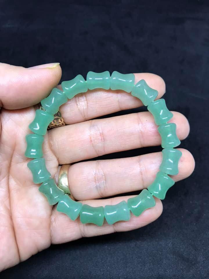 Vòng tay đốt trúc thạch anh dâu xanh 8ly