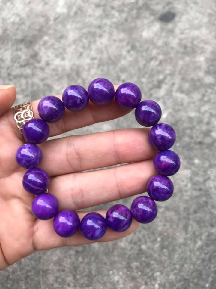 Vòng tay đá mắt rồng charoite 12ly