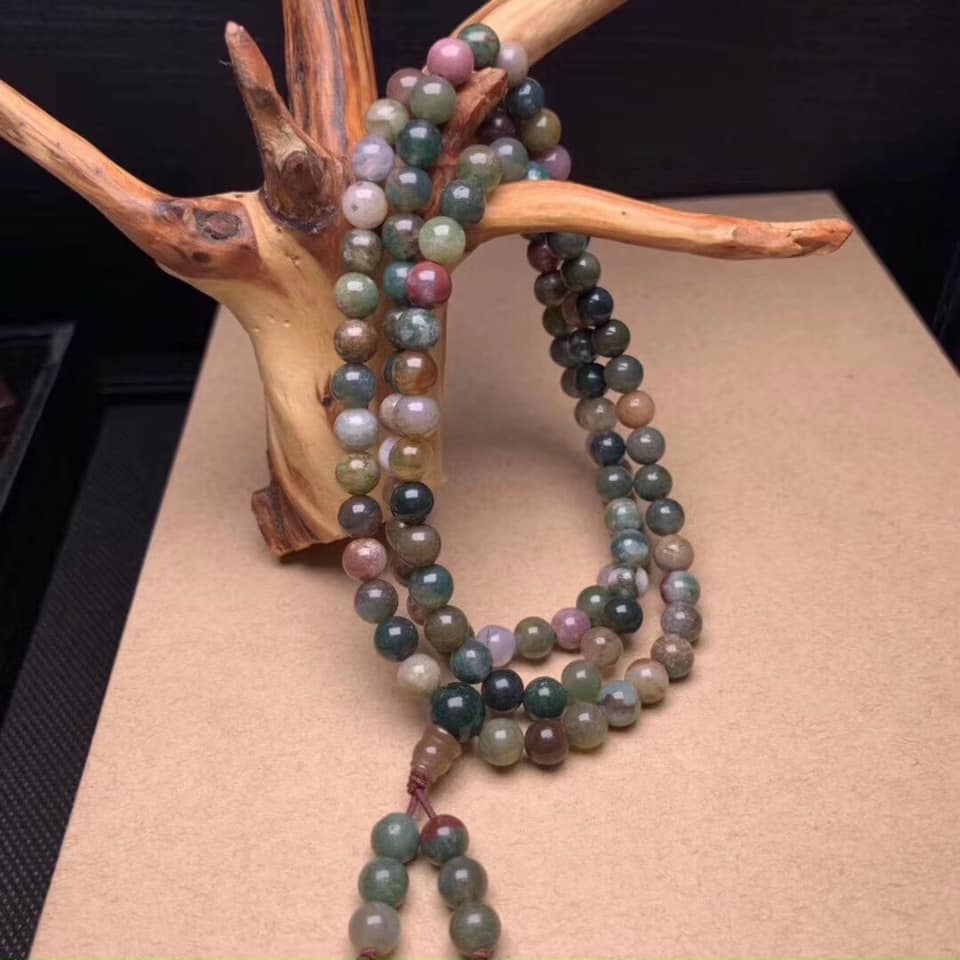 Chuỗi 108 hạt đá canxedon 6ly