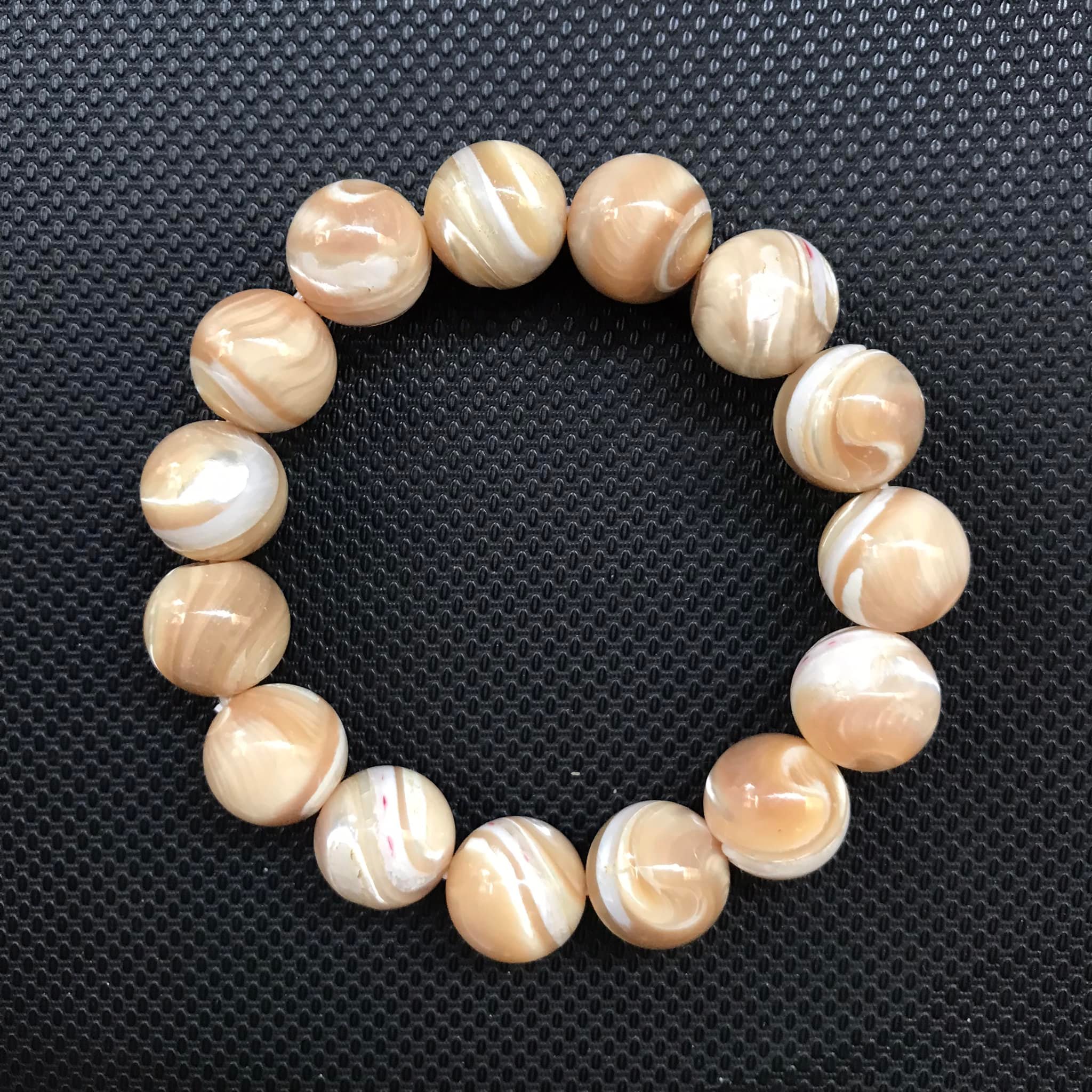 Vòng tay ốc xà cừ màu ngà 10ly