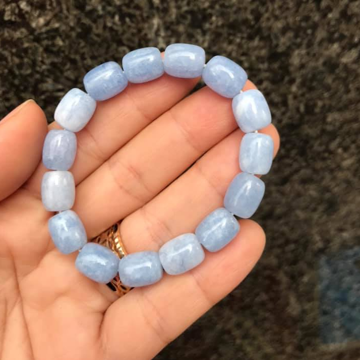 Vòng tay lu thống đá aquamarine