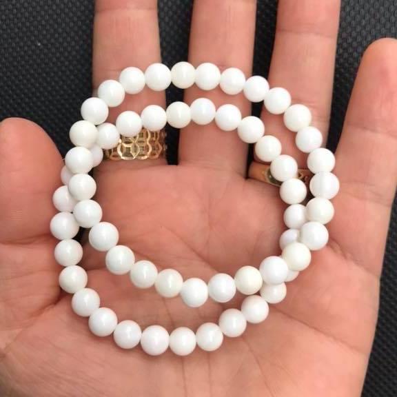 Combo 2 vòng tay ốc trắng 6ly