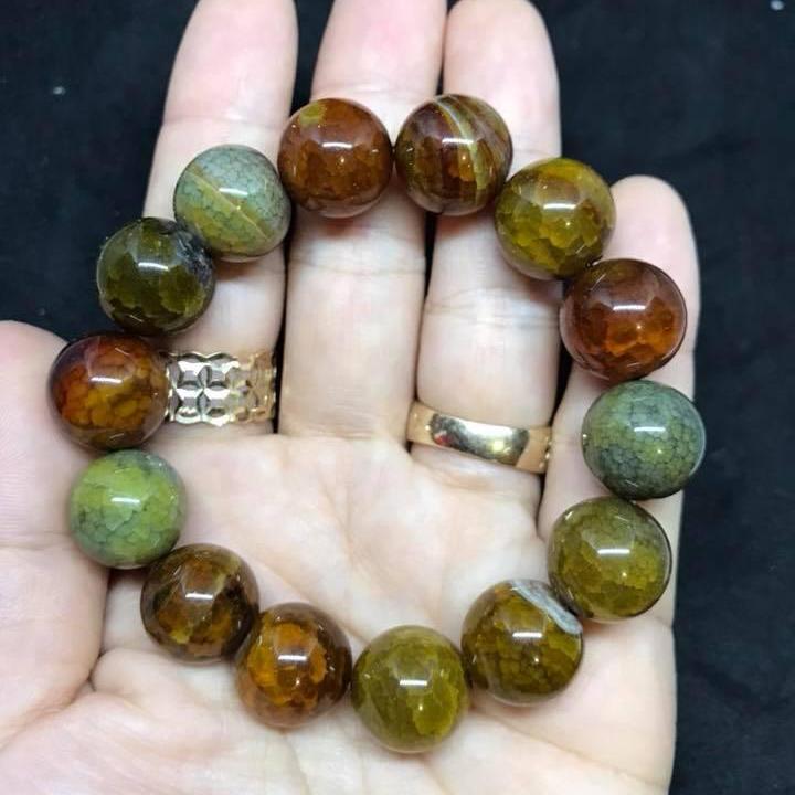 Vòng tay mã não vân rắn 14ly