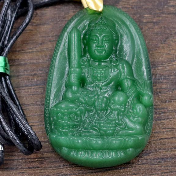 Mặt dây Bất Động Minh Vương cẩm thạch 