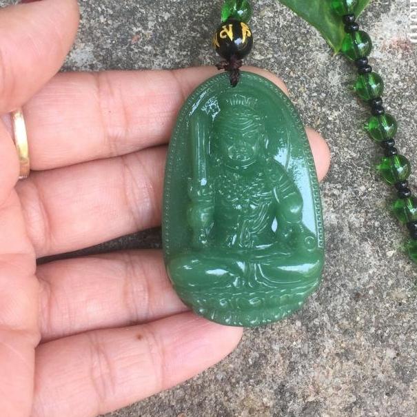 Mặt dây Bất Động Minh Vương cẩm thạch 