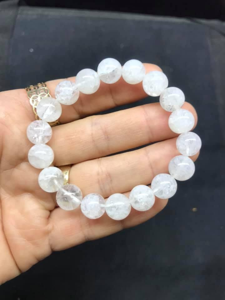 Vòng tay thạch anh ưu linh trắng 10ly