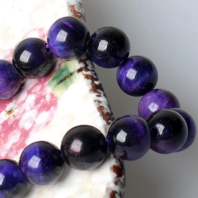 Vòng tay đá mắt hổ tím 12MM