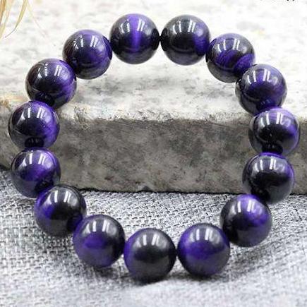 Vòng tay đá mắt hổ tím 12MM