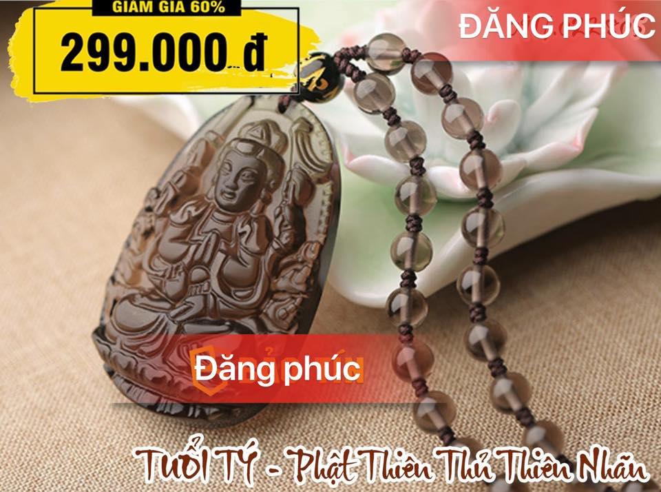Phật Bản Mệnh Thiên Thủ Thiên Nhãn thạch anh khói