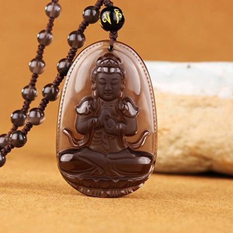 Phật Bản Mệnh Bất Động Minh Vương thạch anh khói