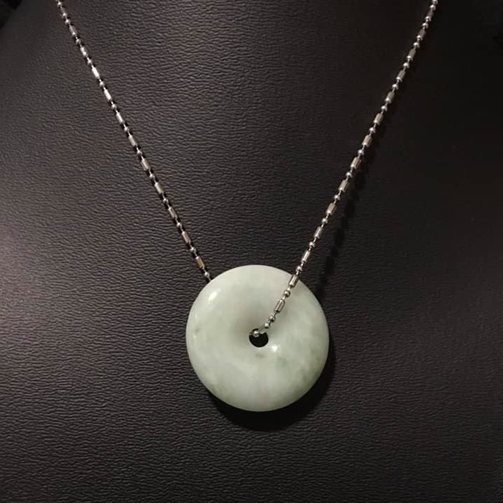 Mặt dây đồng điếu cẩm thạch trắng