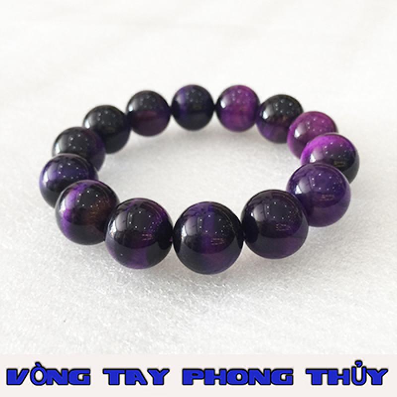 Vòng tay đá mắt hổ tím 12MM