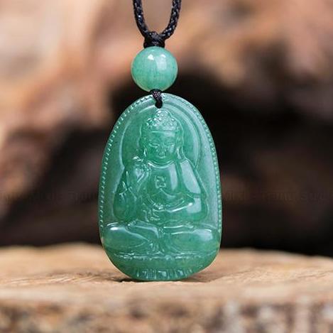 Mặt dây A Di Đà cẩm thạch 