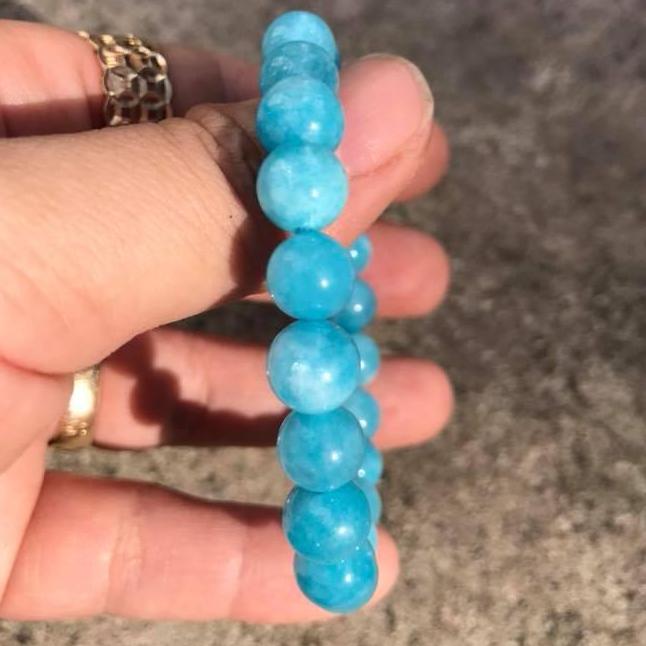 Vòng tay đá Amazonite sắc xanh ngọc 8ly