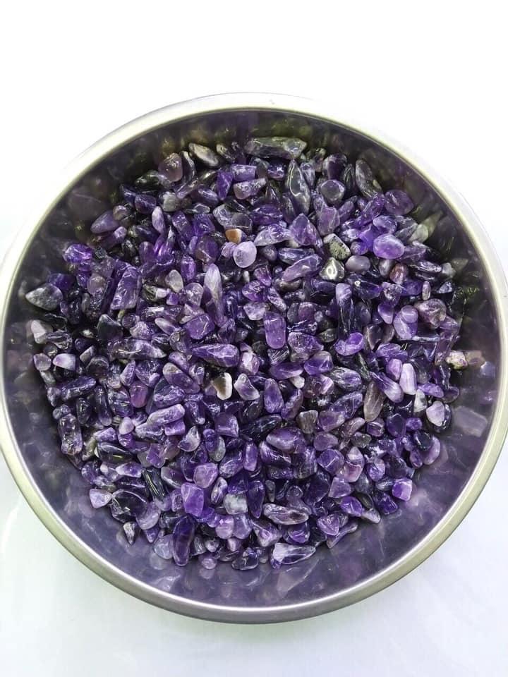 Tinh thể thạch anh vụn 1kg - tím