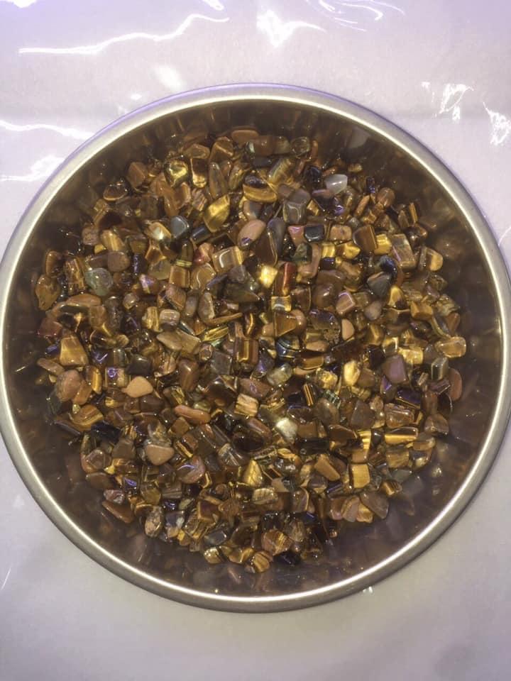 Tinh thể thạch anh vụn 1kg - nâu