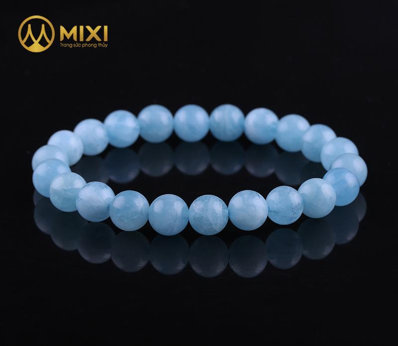 Vòng tay đá aquamarine 8ly