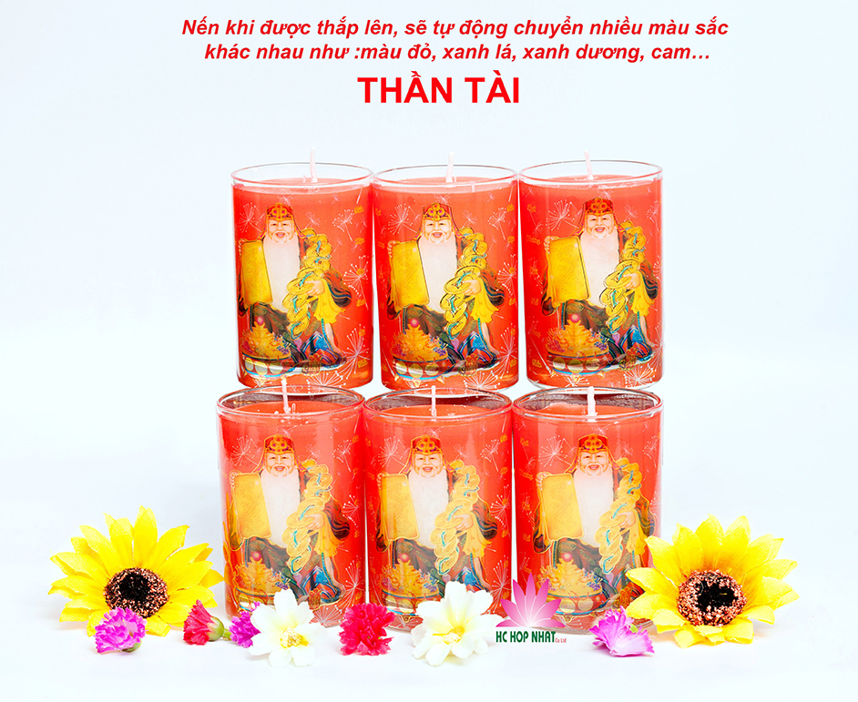 Nến Thần Tài, Thổ Địa (Decal) nhỏ
