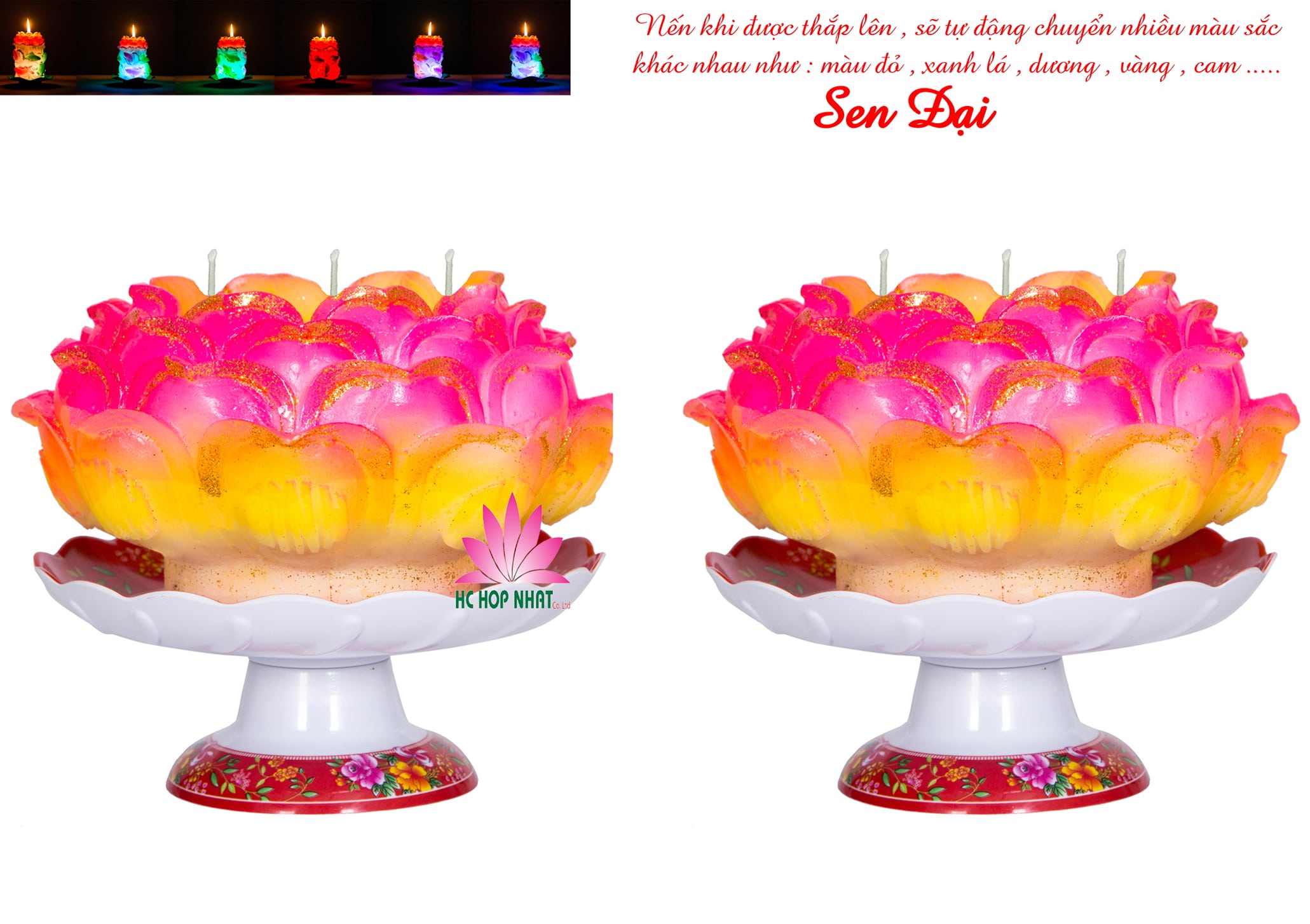 Nến hoa sen đại