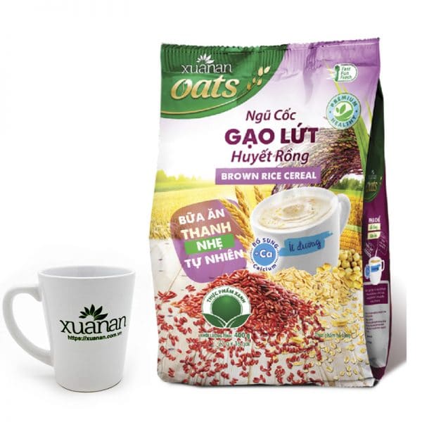 Ngũ cốc gạo lứt huyết rồng 400g, tặng ly