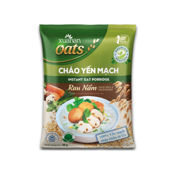 Cháo yến mạch rau nấm