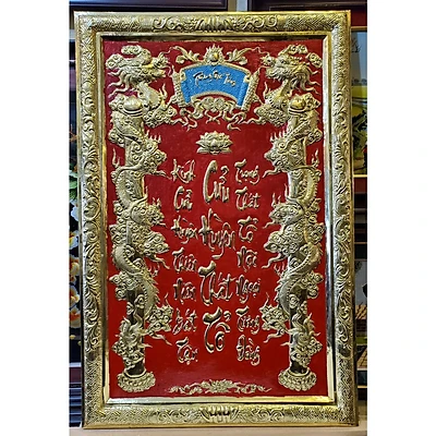 Tranh thờ tổ tiên – Cửu Huyền thất tổ  