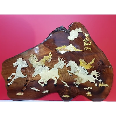 Tranh gỗ ghép - Mã đáo thành công