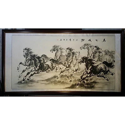 Tranh thuỷ mặc ,mã đáo thành công -TM66N