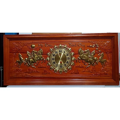 Tranh gỗ hương Mã Đáo Thành Công -Tg264