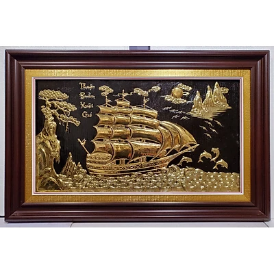 Tranh đồng vàng - Thuận buồm xuôi gió