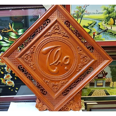 Tranh gỗ hương đỏ - Chữ Thọ