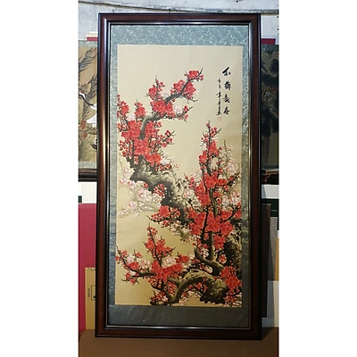 Tranh thủy mặc - Đào báo mùa xuân