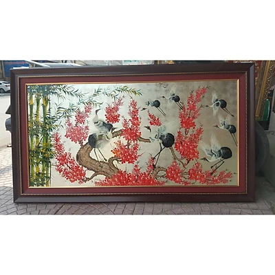 Tranh sơn mài - Bát hạc quy tiên