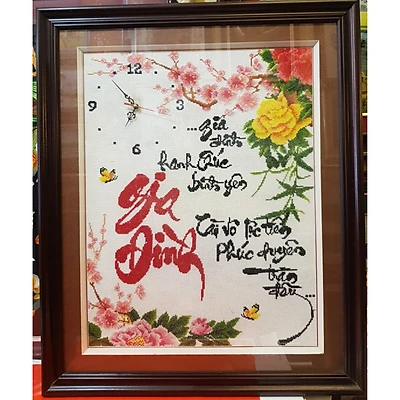 Tranh thêu thư pháp - Gia đình