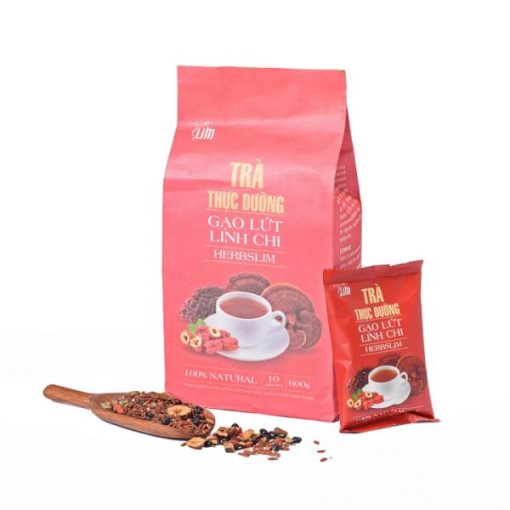 Trà thực dưỡng gạo lứt Linh Chi Herbslim