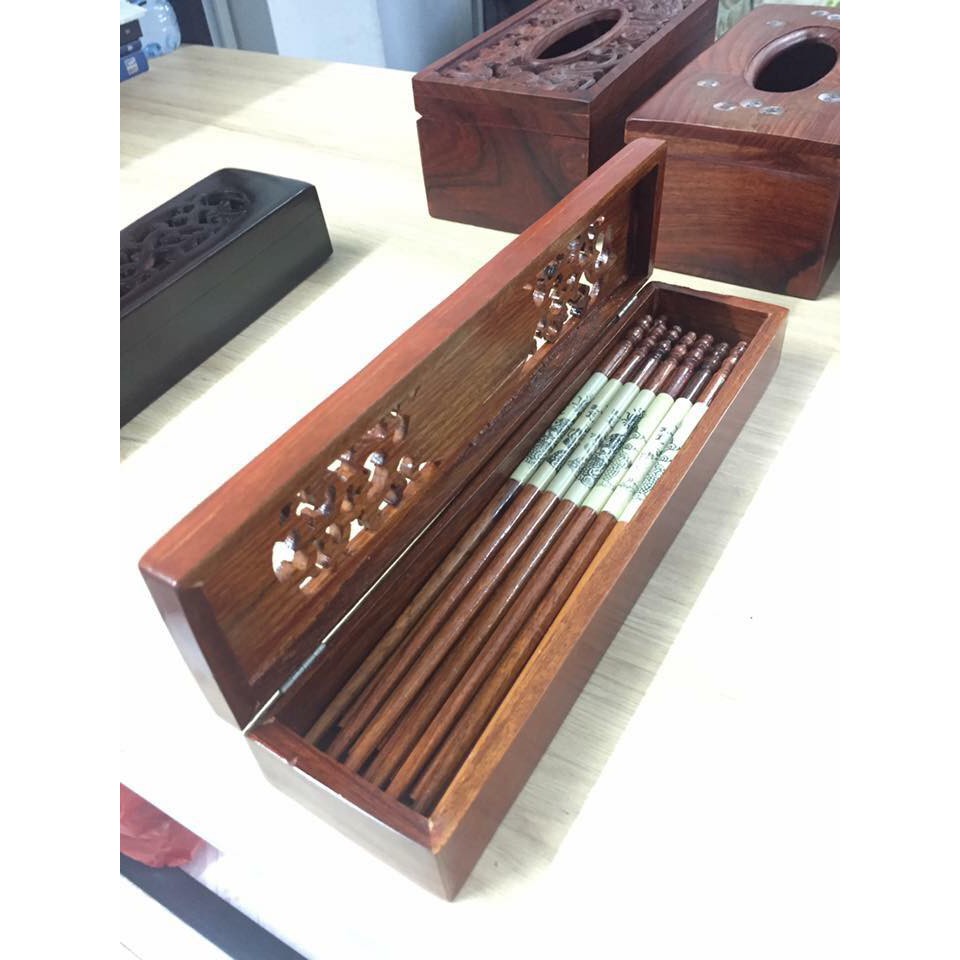 Bộ hộp đũa thờ bằng gỗ
