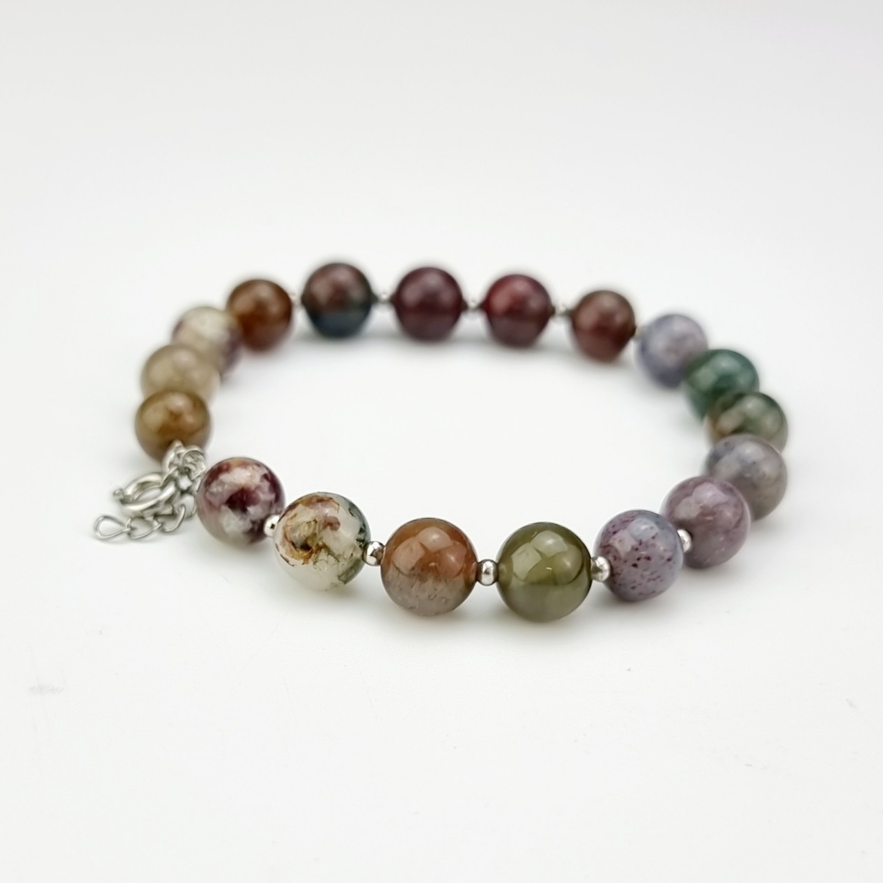 2202270 - Vòng tay đá phong thủy hộ mệnh chuỗi bình an may mắn, 100% đá Chalcedony thiên nhiên, Saigonistar