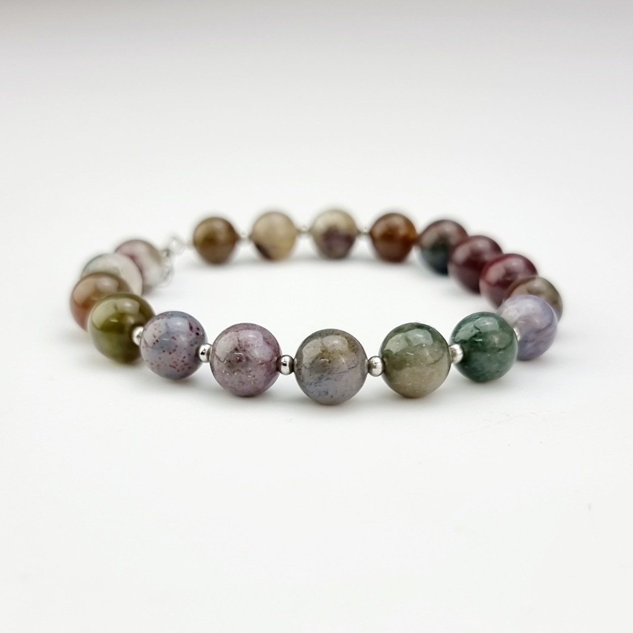 2202270 - Vòng tay đá phong thủy hộ mệnh chuỗi bình an may mắn, 100% đá Chalcedony thiên nhiên, Saigonistar