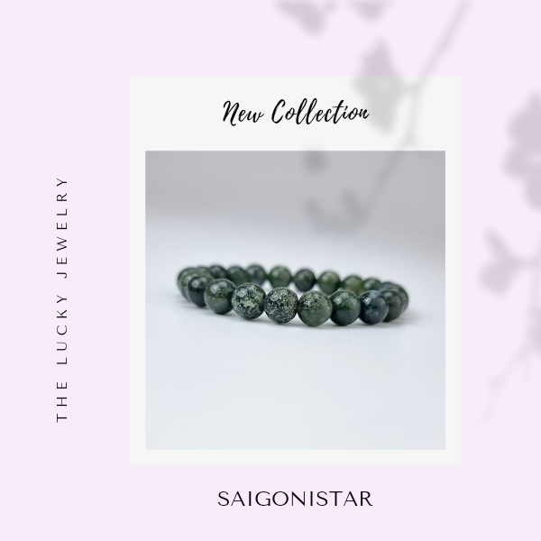 2109279 Trang sức phong thủy hộ mệnh vòng tay đá Thạch tủy Chalcedony thiên nhiên Saigonistar