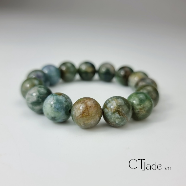 2106264 | Trang Sức Phong Thủy Hộ Mệnh Bình An | Vòng Tay Đá Chalcedony Thiên Nhiên 