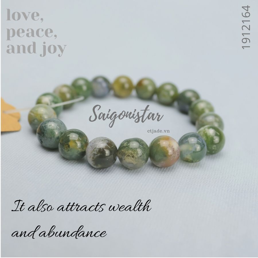 Trang Sức Phong Thủy Hộ Mệnh 1912164 | Vòng Tay Đá Chalcedony | Saigonistar