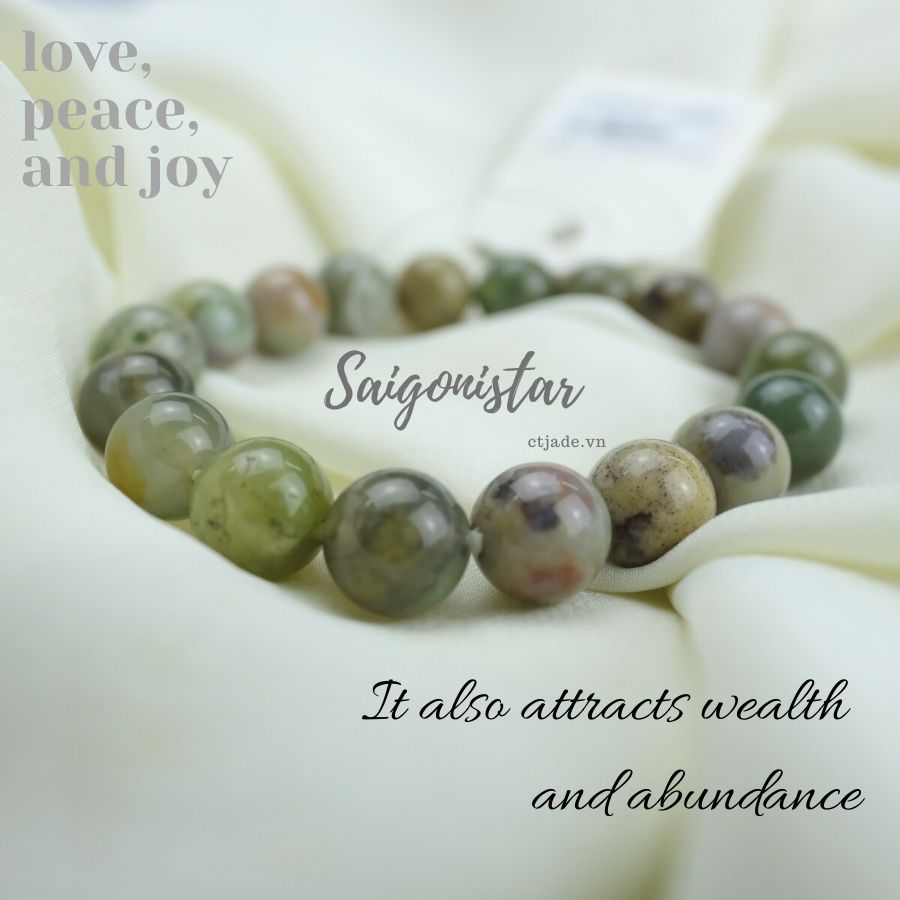 Trang Sức Phong Thủy Hộ Mệnh Bình An 1912162 | Vòng Tay Đá Chalcedony Thiên Nhiên | Saigonistar