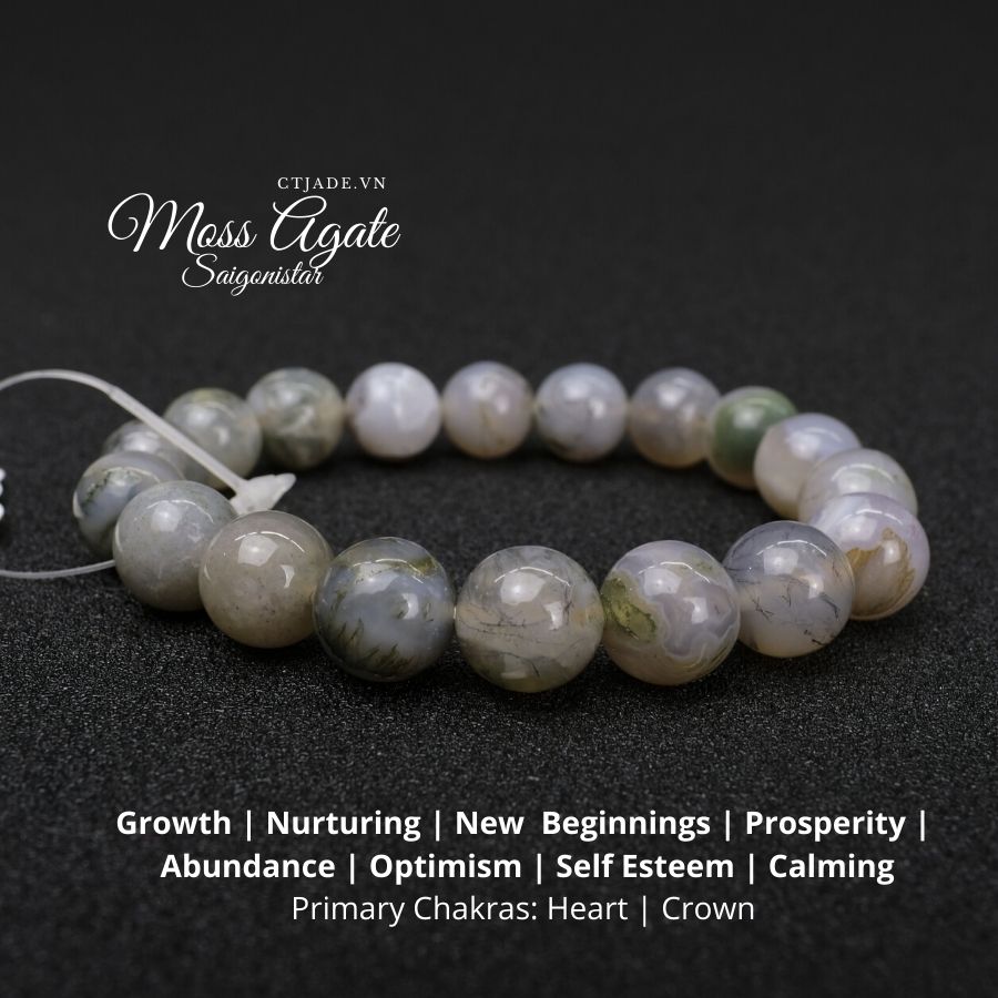 1912179 Trang Sức Phong Thủy | Vòng Tay Đá Chalcedony *| Saigonistar