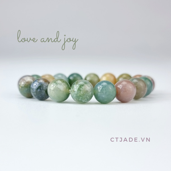 Trang Sức Phong Thủy Hộ Mệnh Bình An 1911087 | Vòng Tay Đá Chalcedony Saigonistar, đá thiên nhiên đá năng lượng